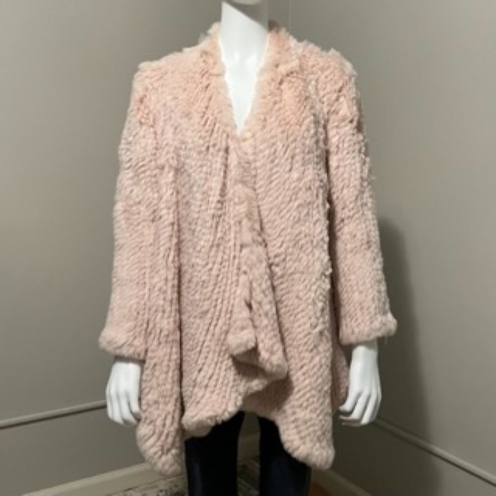 H Brand Ashleigh Rabbit Fur Coat, Size M - Worn only once!